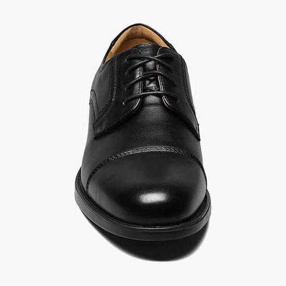 Men's Florsheim Midtown Cap Toe Oxford in Black Leather. 12138 001 - Picture 5 of 7